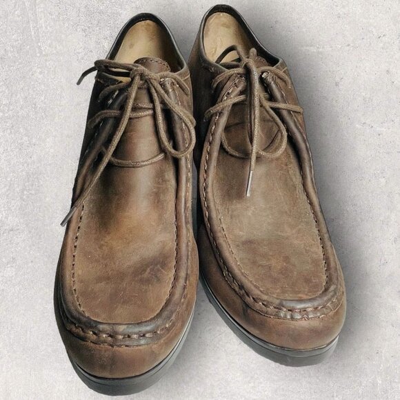 Lauren Ralph Lauren Women’s 10B Brown Denver Oxfords Wedge Heels Shoes Booties - Picture 5 of 11